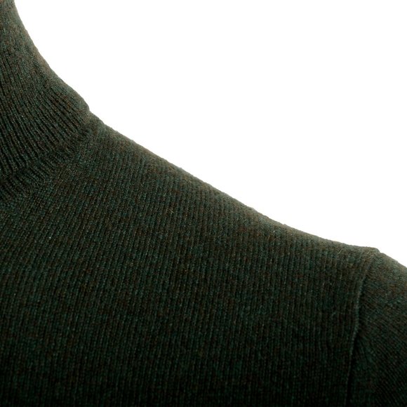 Malo Optimum Men's Lizard Green 100% Cashmere Turtleneck Pullover Sweater - Picture 4 of 6